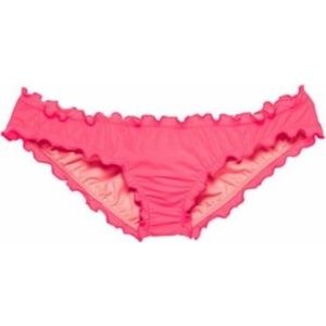 Bright Pink VS Ruffle Cheeky Swim Bottoms
